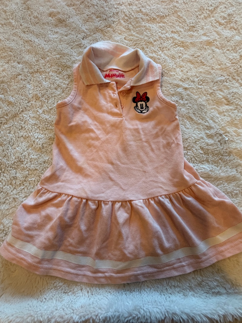 Disney Pink Minnie Mouse Polo Tank Dress